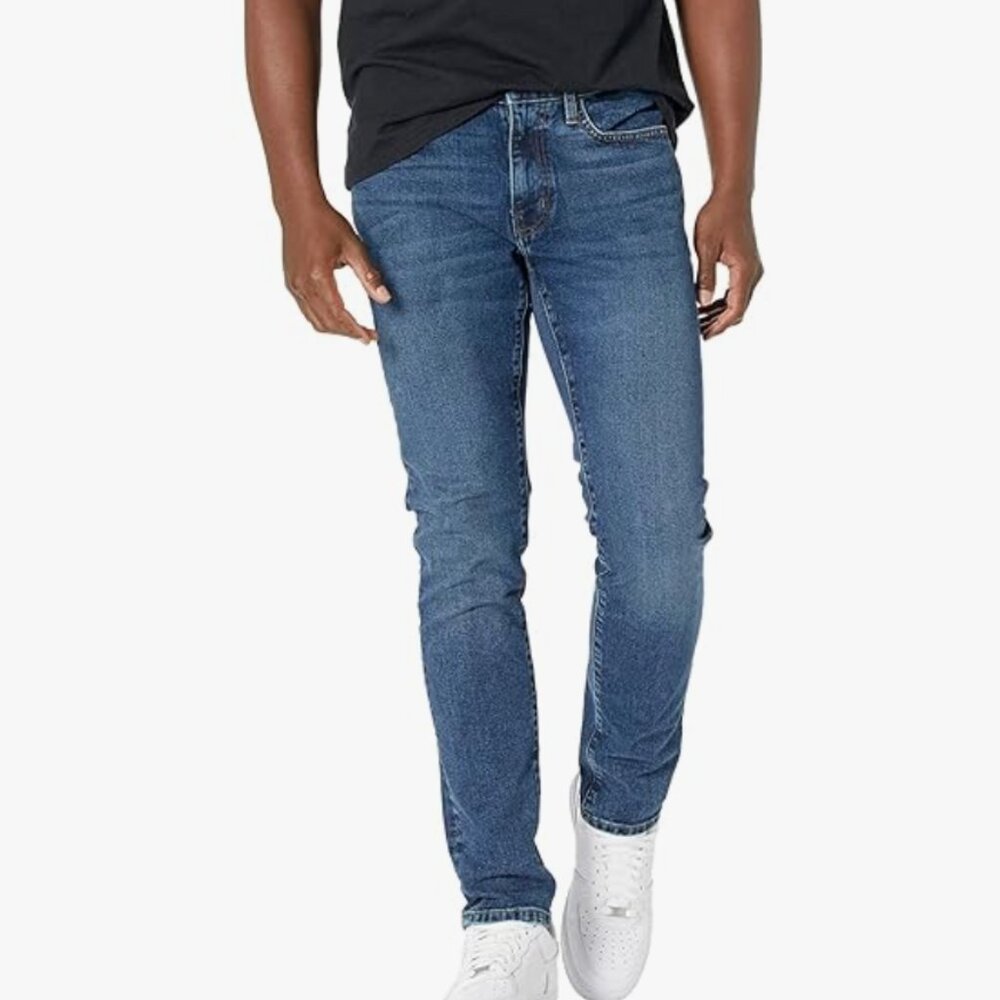 Amazon Essentials Mens Skinny-Fit Stretch Jeans, Vintage Wash, 32x28, EUC